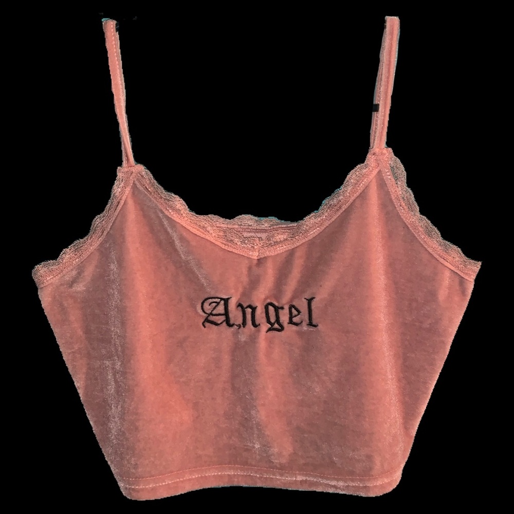 Pink Velvet Crop Top